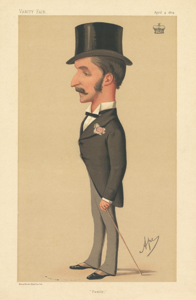 VANITY FAIR SPY CARTOON Henry Petty-Fitzmaurice Marquess Lansdowne 'Family' 1874